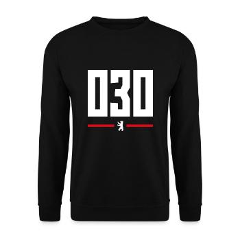 030 BERLIN - Unisex Sweatshirt - black - Front - Alina (178cm) & Michal (187cm)