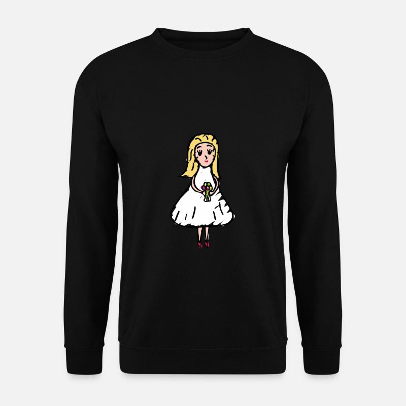 Drawing - Bride - Unisex Sweatshirt - black