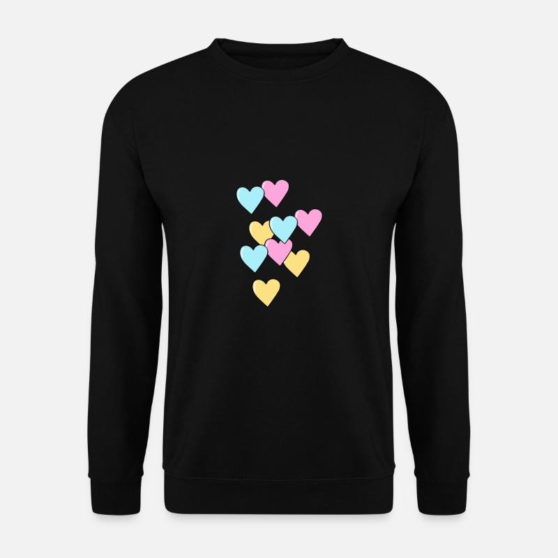 Herzen - Unisex Pullover - Schwarz