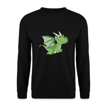 Sweet Dragon Cartoon Dragon - Sweat-shirt Unisexe - noir - Devant - Alina (178cm) & Michal (187cm)