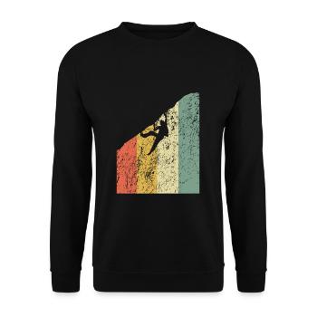 Klettern Bouldern Geschenk Climbing Bergsteigen - Sweat-shirt Unisexe - noir - Devant - Alina (178cm) & Michal (187cm)