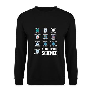 Wissenschaft Klimawandel Geschenk Science Impfen - Unisex Pullover - Schwarz - Vorne - Alina (178cm) & Michal (187cm)