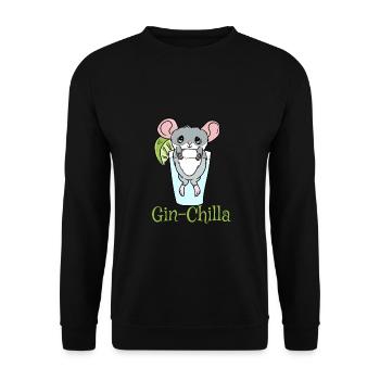 Gin Chinchiller animal drôle - Sweat-shirt Unisexe - noir - Devant - Alina (178cm) & Michal (187cm)