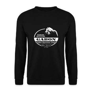 Gabun Gorilla - Unisex Pullover - Schwarz - Vorne - Alina (178cm) & Michal (187cm)