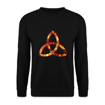 celtique symbole 3 feu - Sweat-shirt Unisexe - noir - Devant - Alina (178cm) & Michal (187cm)
