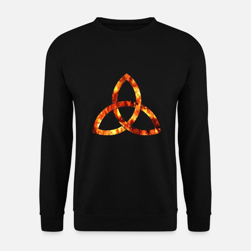 keltisches symbol 3 feuer - Unisex Pullover - Schwarz