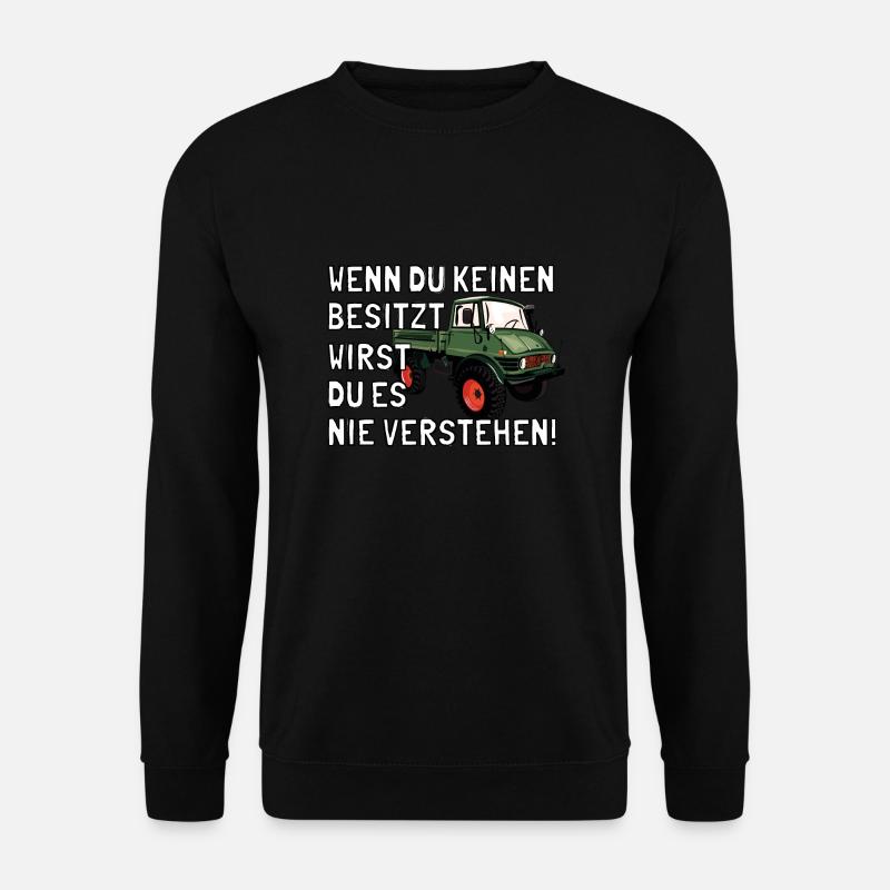 Unimog - Oldtimer - Offroad - Universal Motorgerät - Unisex Pullover - Schwarz