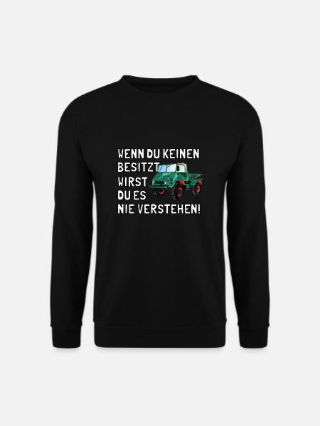 Unimog - Oldtimer - Offroad - Universal Motorgerät - Unisex Pullover - Schwarz