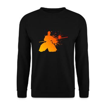Aïkido Hommes Femmes Aikidoka Arts Martiaux Arts Martiaux Arts Martiaux - Sweat-shirt Unisexe - noir - Devant - Alina (178cm) & Michal (187cm)
