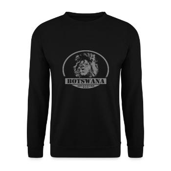 Botswana - Löwe - Unisex Pullover - Schwarz - Vorne - Alina (178cm) & Michal (187cm)