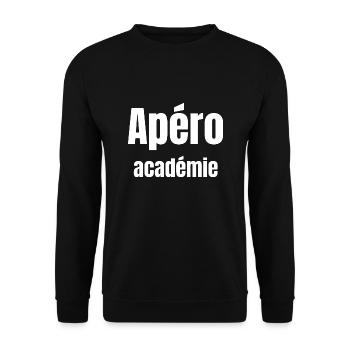 Apéro académie - Sweat-shirt Unisexe - noir - Devant - Alina (178cm) & Michal (187cm)