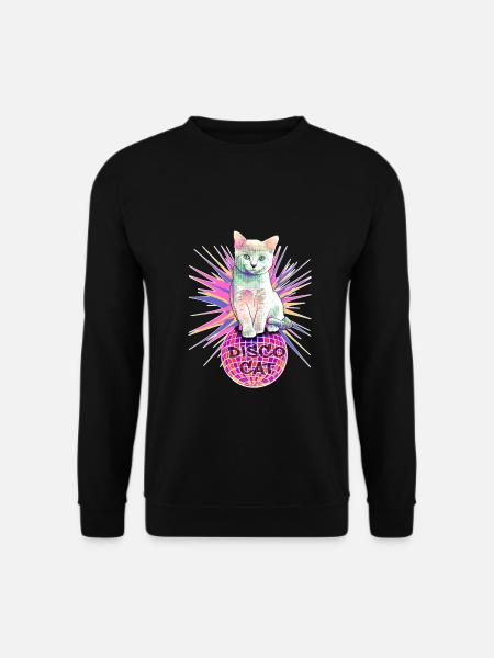 Disco Cat - Unisex Sweatshirt - black
