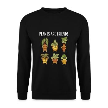 plant - Unisex Sweatshirt - black - Front - Alina (178cm) & Michal (187cm)