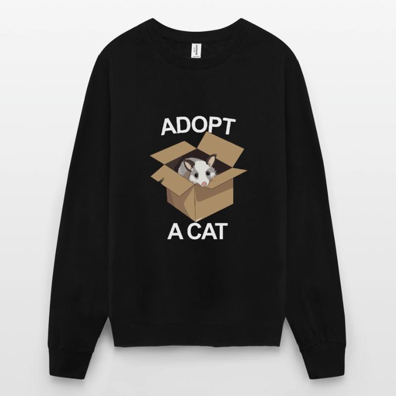 Adoptiere eine Straßenkatze, Adoptiere eine Katze, adoptiere ein Opossum Unisex Pullover