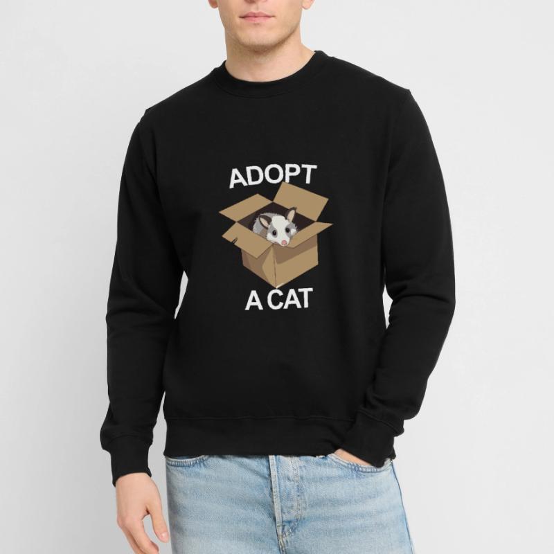 Adoptiere eine Straßenkatze, Adoptiere eine Katze, adoptiere ein Opossum Unisex Pullover