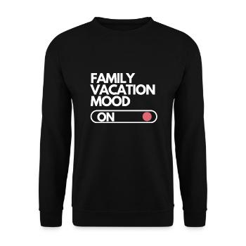 Ambiance de vacances en famille sur les idées de voyage offre cadeau - Sweat-shirt Unisexe - noir - Devant - Alina (178cm) & Michal (187cm)