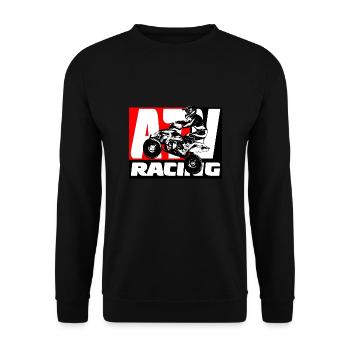 Quad Racing - ATV Racer - Unisex Sweatshirt - black - Front - Alina (178cm) & Michal (187cm)