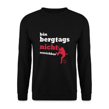 Bergsteigen wandern klettern - Unisex Pullover - Schwarz - Vorne - Alina (178cm) & Michal (187cm)