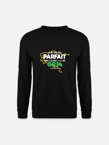GR34 Grande Randonnée Bretagne trekking marche - Sweat-shirt Unisexe - noir