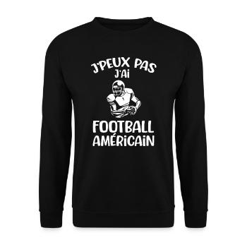 Football américain cadeau drôle footballeur - Sweat-shirt Unisexe - noir - Devant - Alina (178cm) & Michal (187cm)