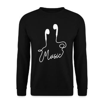 Casque de musique - Sweat-shirt Unisexe - noir - Devant - Alina (178cm) & Michal (187cm)