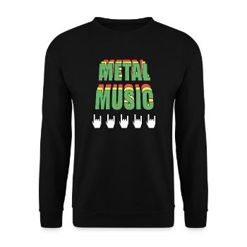 Metal Music Rétro - Sweat-shirt Unisexe - noir - Devant - Alina (178cm) & Michal (187cm)