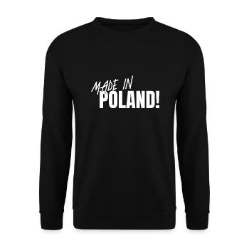 Made in Poland – pride and style - Unisex Sweatshirt - black - Front - Alina (178cm) & Michal (187cm)