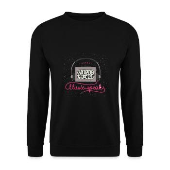 242 Funny gift design love cool gek music nerd art - Unisex Sweatshirt - black - Front - Alina (178cm) & Michal (187cm)