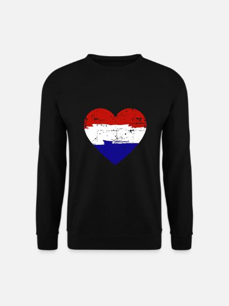 Netherlands Heart Flag - Unisex Sweatshirt - black