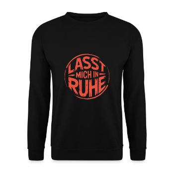 Lasst mir meine Ruhe - einfach in Ruhe lassen - Unisex Pullover - Schwarz - Vorne - Alina (178cm) & Michal (187cm)