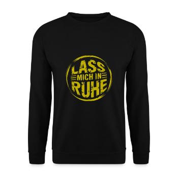 Lasst mir meine Ruhe - nicht stören - Unisex Pullover - Schwarz - Vorne - Alina (178cm) & Michal (187cm)