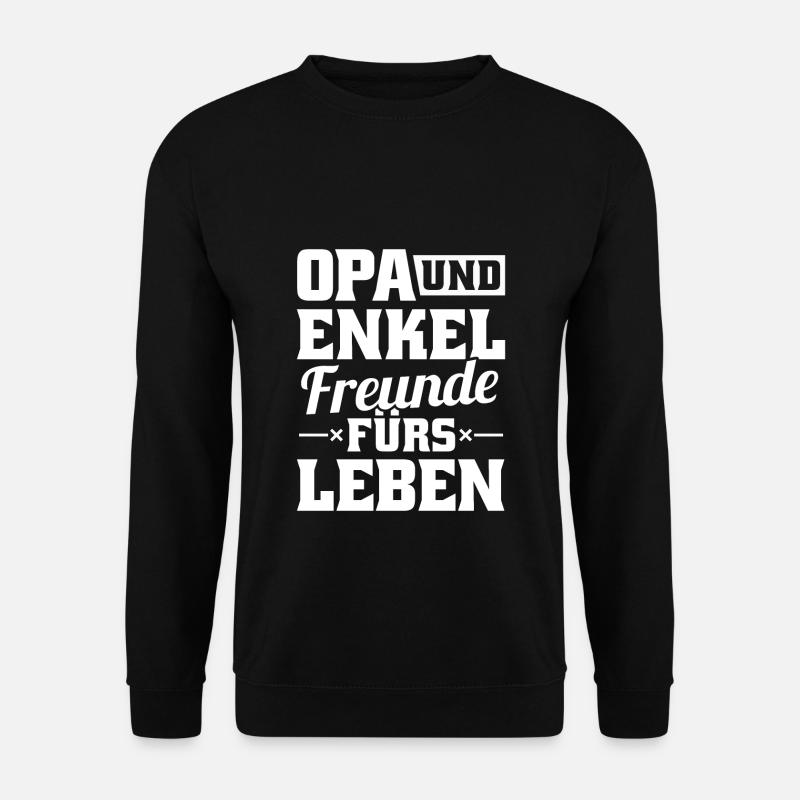 Opa Und Enkel Freunde Fürs Leben - Unisex Pullover - Schwarz