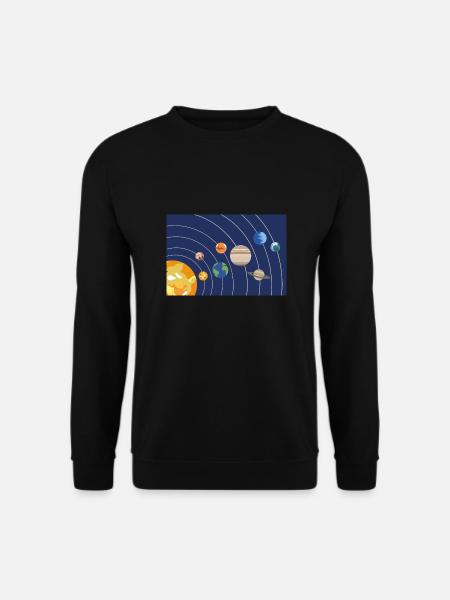 Solar system sun planets orbits - Unisex Sweatshirt - black