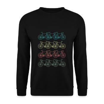 Fahrrad - Unisex Pullover - Schwarz - Vorne - Alina (178cm) & Michal (187cm)