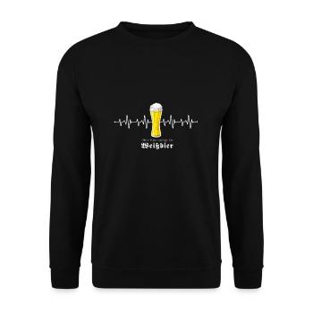 Bier Pils Weizen IPA lustiges Geschenk für Trinker - Unisex Pullover - Schwarz - Vorne - Alina (178cm) & Michal (187cm)
