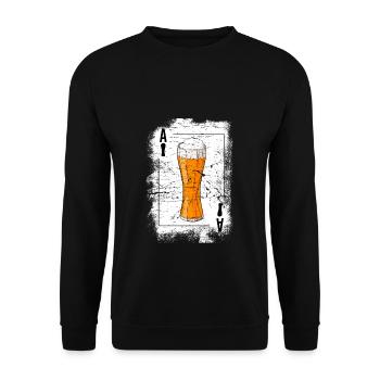 Beer Pilsner Wheat IPA Funny Gift for Drinkers - Unisex Sweatshirt - black - Front - Alina (178cm) & Michal (187cm)