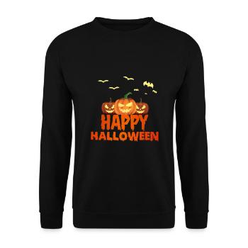 Happy halloween - Sweat-shirt Unisexe - noir - Devant - Alina (178cm) & Michal (187cm)