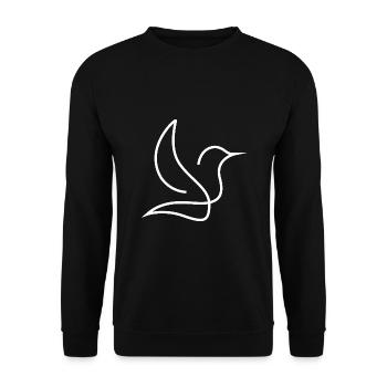 bird - Unisex Sweatshirt - black - Front - Alina (178cm) & Michal (187cm)