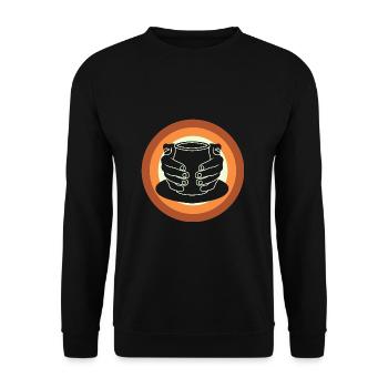 Töpferei - Unisex Pullover - Schwarz - Vorne - Alina (178cm) & Michal (187cm)