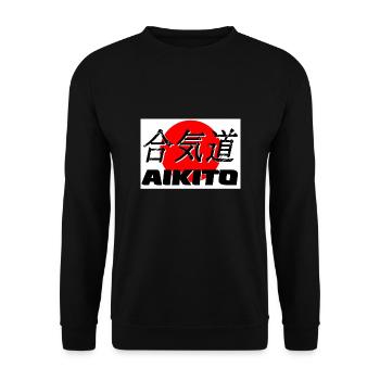 Aïkido - Sweat-shirt Unisexe - noir - Devant - Alina (178cm) & Michal (187cm)
