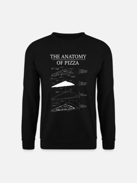 Anatomy of Pizza - Unisex Pullover - Schwarz