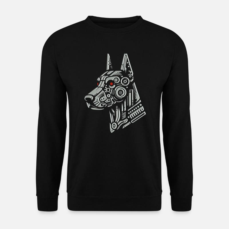 Doberman Robot - Unisex Sweatshirt - black