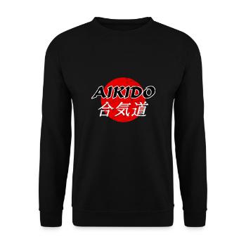 Aikido - Unisex Pullover - Schwarz - Vorne - Alina (178cm) & Michal (187cm)
