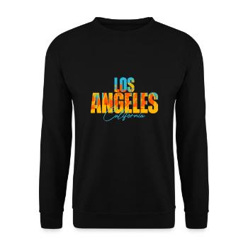 California Los Angeles - Unisex Pullover - Schwarz - Vorne - Alina (178cm) & Michal (187cm)
