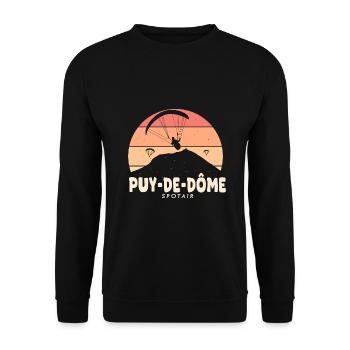 Parapente puy de dôme spotair parapentistes - Sweat-shirt Unisexe - noir - Devant - Alina (178cm) & Michal (187cm)