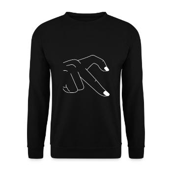 Hand - Unisex Sweatshirt - black - Front - Alina (178cm) & Michal (187cm)