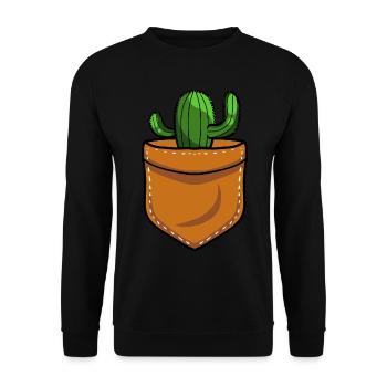 Cactus shrub Cacti prickly garden gardener - Unisex Sweatshirt - black - Front - Alina (178cm) & Michal (187cm)