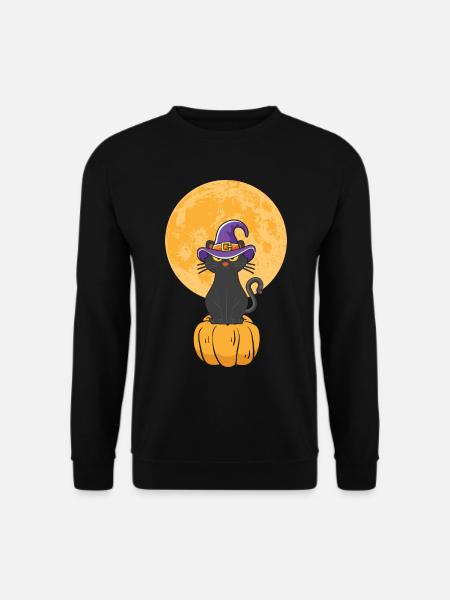 Halloween Cat Witch - Unisex Sweatshirt - black