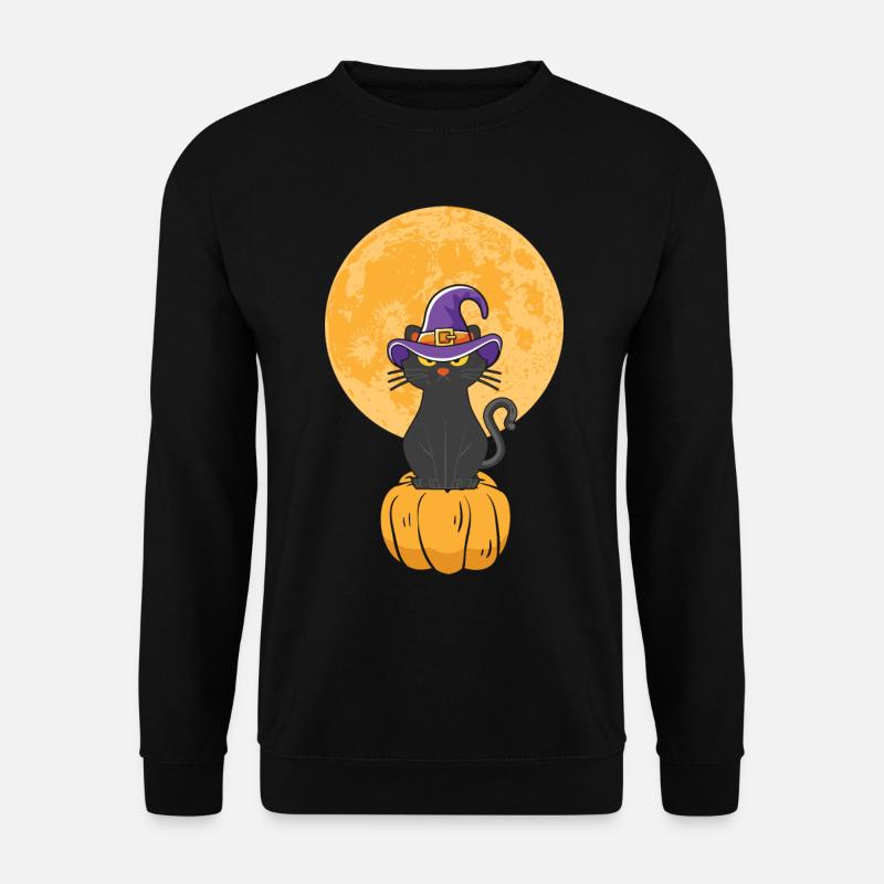 Halloween Cat Witch - Unisex Sweatshirt - black