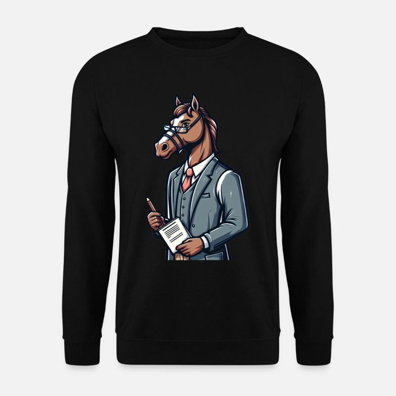 Professeur de cheval mignon - Sweat-shirt Unisexe - noir
